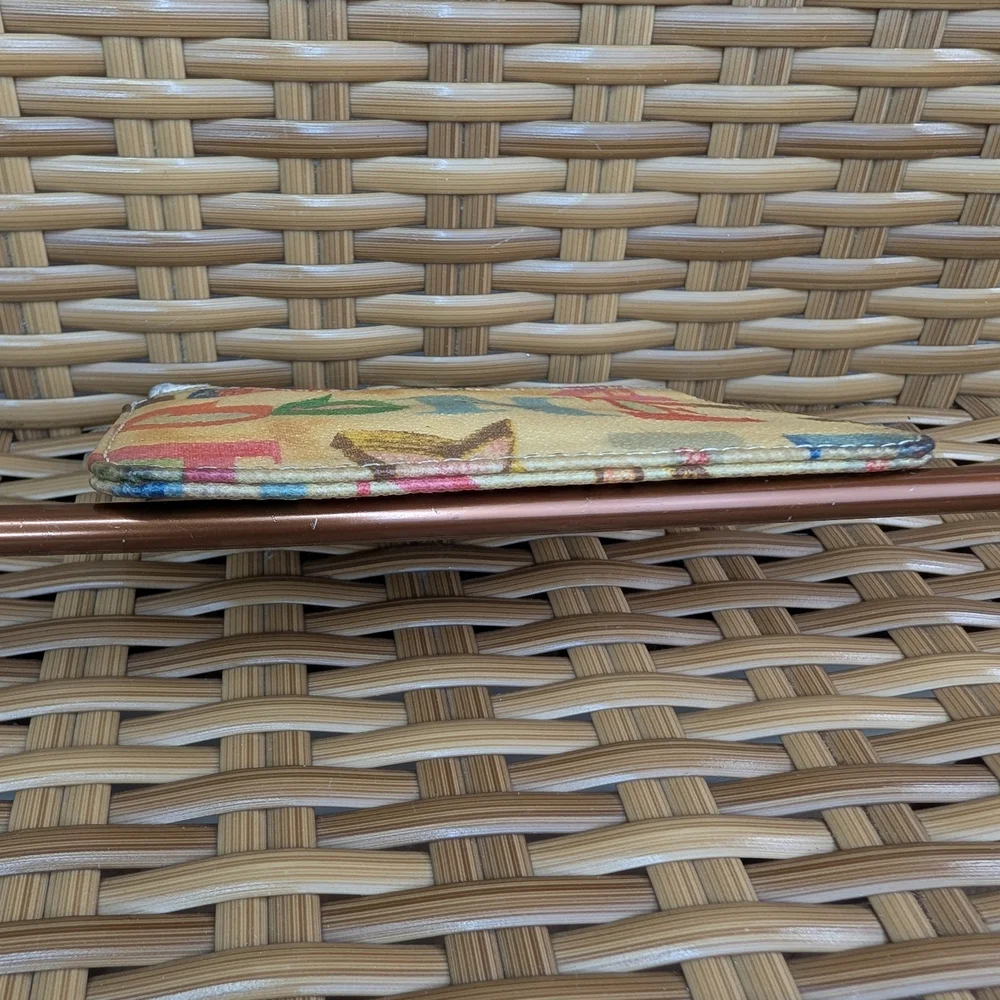 Dooney & Bourke Multicolor Graffiti Doodle Card Holder Coin Wallet Key Chain - Picture 8 of 15